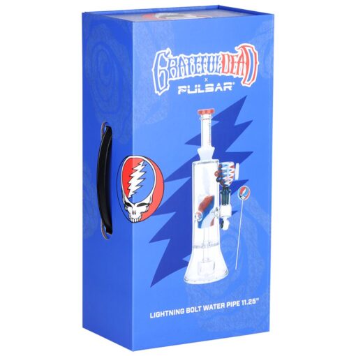 Grateful Dead x Pulsar Lightning Bolt Glass Water Pipe - Headshop.com
