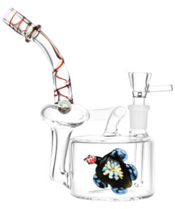 Sunbathing Sea Turtle Recycler Water Pipe - 14mm F / 7" - Headshop.com