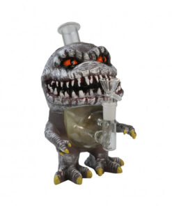 Devil Dinosaur Silicone Glass Water pipe 23cm