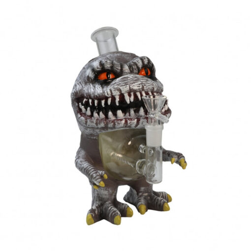 Devil Dinosaur Silicone Glass Water pipe 23cm