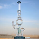 18.5" Recycler Style Donut Percolator Glass Water Pipe - Headshop.com