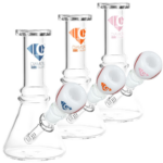 Diamond Glass Gold Ace Water Pipe | 7" | 14mm F | Colors Vary