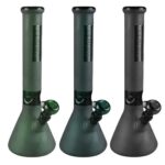 Diamond Glass Beaker Water Pipes in various shades with heavy wall borosilicate glass, front view