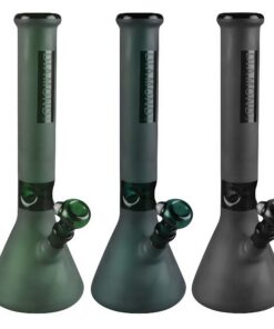 Diamond Glass Beaker Water Pipes in various shades with heavy wall borosilicate glass, front view