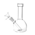 Borosilicate glass mini beaker water pipe with 45-degree joint and slit-diffuser for dry herbs