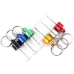 Keyring Pill Jar with Extendable Spoon