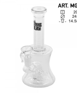 Thug Life | 8" Clear Water Pipe w/ Hammer Percolator - Headshop.com
