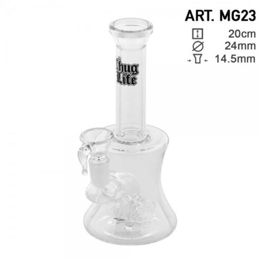 Thug Life | 8" Clear Water Pipe w/ Hammer Percolator - Headshop.com