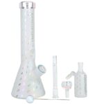 Grateful Dead x Pulsar Bolts And Skellies Glass Beaker Water Pipe Set | 13.75" | 14mm F - Headshop.com