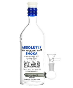 Vodka Bottle Glass Water Pipe - 9.5" / 14mm F - Headshop.com