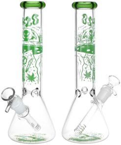 420 UFO Visitor Beaker Glass Water Pipe - 10" / 14mm F - Headshop.com