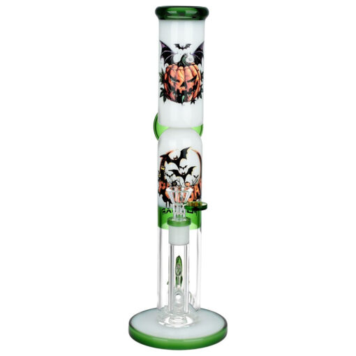 Pulsar Double Stacked Halloween Glass Water Pipe - 12.75" / 14mm F - Headshop.com