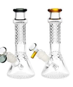 Fractal Mini Beaker Water Pipe 14mm - 7.5"/14mm F/Clrs Vry - Headshop.com
