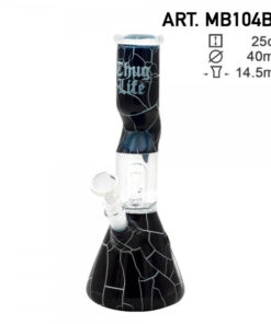 Thug Life | 10" Cracked Stone Glass Water Pipe - Headshop.com