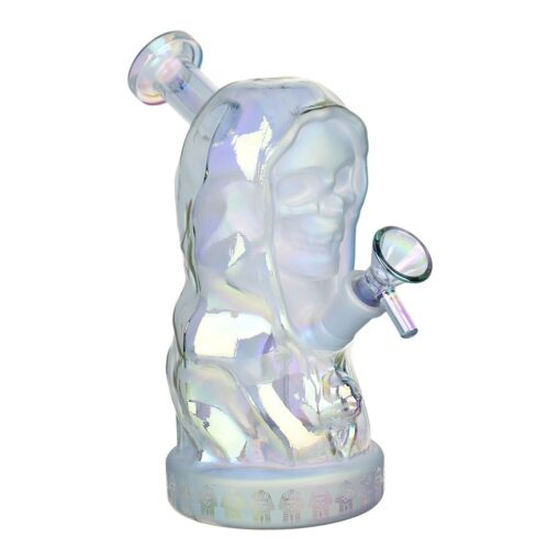 Hooded Skull Glass Water Pipe - 7.25" / 14mm F - Headshop.com