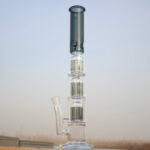 Approx. 19" Triple Tree Percolator Glass Water Pipe - Headshop.com
