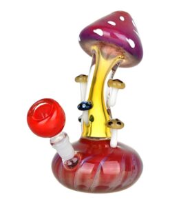Mushroom Collective Bent Neck Glass Water Pipe - 5.25" / 10mm F - Headshop.com