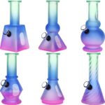 SeshGear Glass Mini Water Pipe | 6" | Grommet | Assorted Styles | 6ct Display - Headshop.com