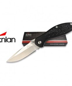 Enlan Black Alloy Handle With Speckle Folding Knife