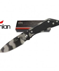 Enlan Camo Steel And Black G10 Handle Folding Knife