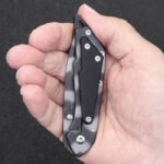 Enlan Camo Steel And Black G10 Handle Folding Knife