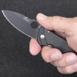 Enlan Imitation Carbon Fibre Handle Folding Knife 10cm