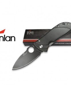Enlan Imitation Carbon Fibre Handle Folding Knife 10cm