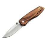 Enlan Zebra Wood Folding Knife