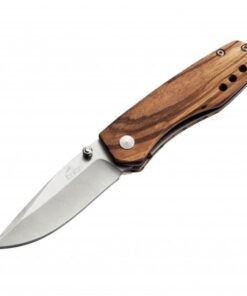 Enlan Zebra Wood Folding Knife