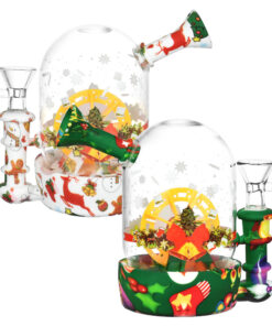 Christmas Waterwheel Bell Jar Water Pipe - 4.5" / 14mm F - Headshop.com