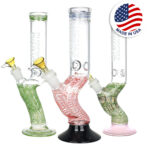 Phoenix Rising Hand Grip Water Pipe - 12"/14mm F/Colors Vary - Headshop.com
