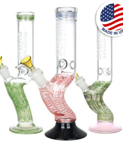 Phoenix Rising Hand Grip Water Pipe - 12"/14mm F/Colors Vary - Headshop.com