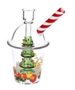 Pulsar Christmas Tree Glass Bubbler Pipe - 6" - Headshop.com