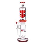 Pulsar Glycerin Hearts Glass Water Pipe with Gem Hearts - 13.75" / 14mm F - Headshop.com