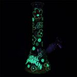 Cheech & Chong Glass Tie Dye Glow Glass Beaker Bong - 10" - Headshop.com