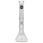 LA Pipes Thick Glass Beaker Showerhead Perc Bong - Headshop.com