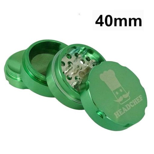 Headchef Green Aluminium 4 Piece Grinder 40mm