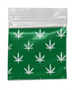 Green Design Resealable Plastic Bags 25x25mm 100 Pack
