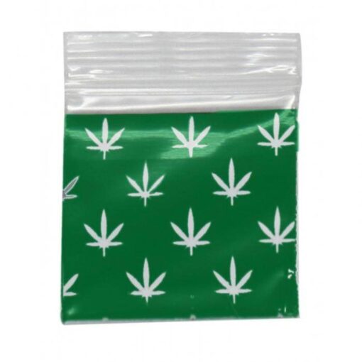 Green Design Resealable Plastic Bags 25x25mm 100 Pack