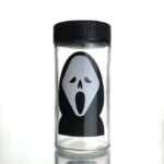 Ghost Face Screw On Top Lid Glass Jar 220mL