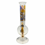 28cm Mushroom Glass Bong – Colourful Printed Design
