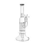 PILOTDIARY 12 Inch Tree Perc Bong with Clear Glass and Sturdy Base - Front View
