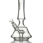 GRAV Empress Water Pipe, Clear Borosilicate Glass, 13" Tall, Front View on White Background