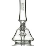 Clear GRAV Empress Water Pipe front view, 13" tall, borosilicate glass, for dry herbs