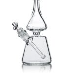 GRAV Helix Clear Beaker Base Water Pipe with Slit-Diffuser Percolator - Front View