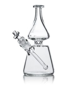 GRAV Helix Clear Beaker Base Water Pipe with Slit-Diffuser Percolator - Front View