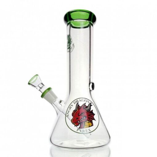 Agung Dragon Beaker Glass Bong 25cm Green