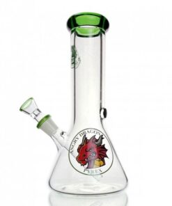 Agung Dragon Beaker Glass Bong 25cm Green
