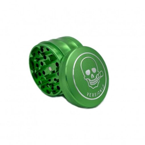 VERSIONI.O Green Aluminium Alloy 4 Piece Grinder Skull 63mm