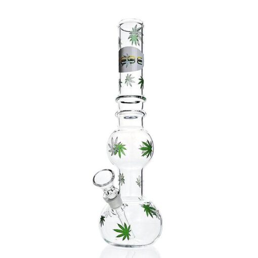 WEGE Double Bubble Full Glass Bong 27cm